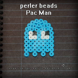 Perler Beads Pac Man Blue by angelicetherreality