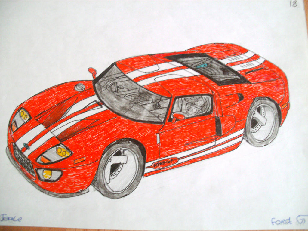 Ford Gt R Drawing Ford GT by JamieDrawsCars on DeviantArt