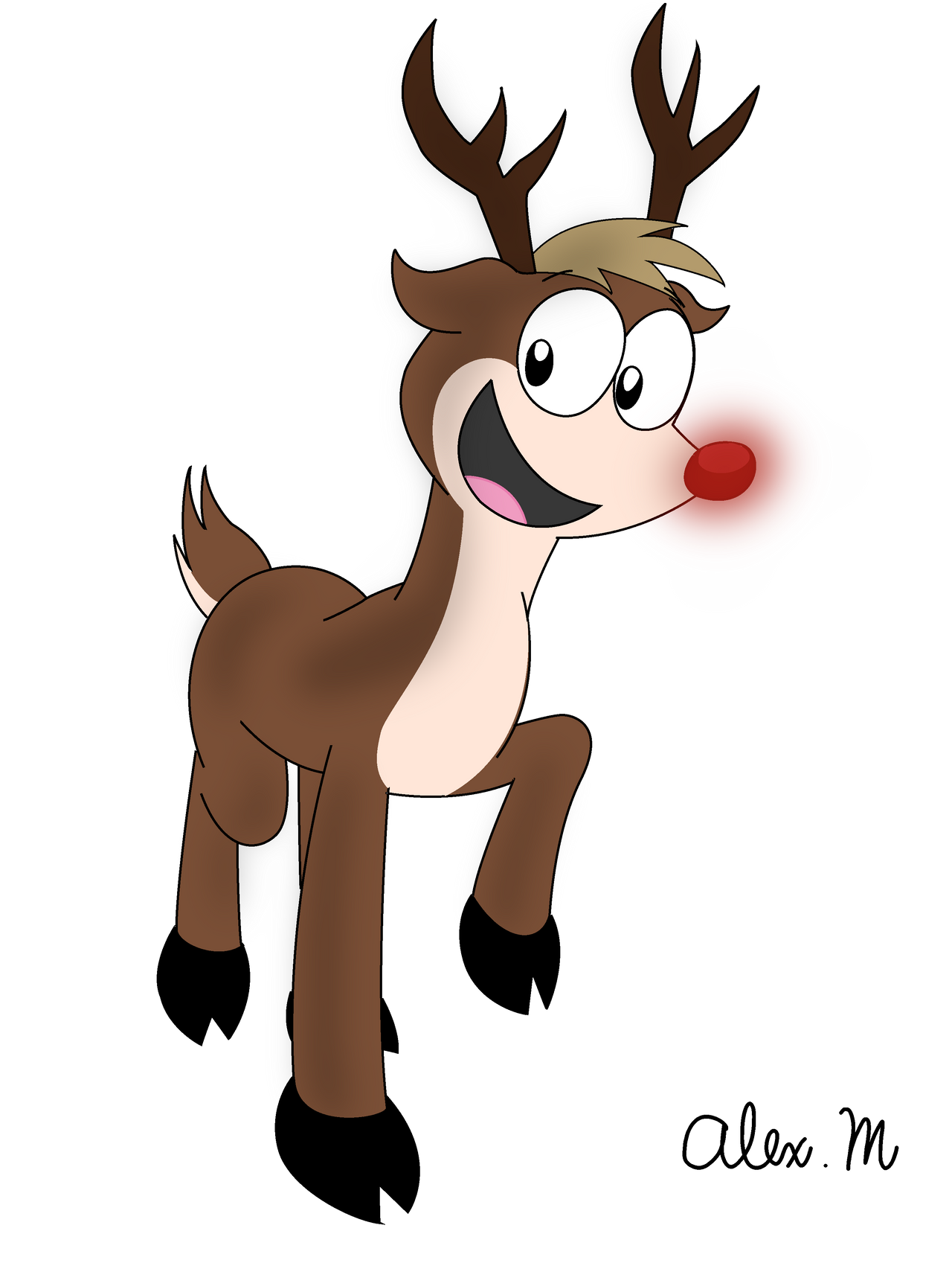 Running Rudolph Cartoon Cartoon Rudolph by comedyestudios on DeviantArt