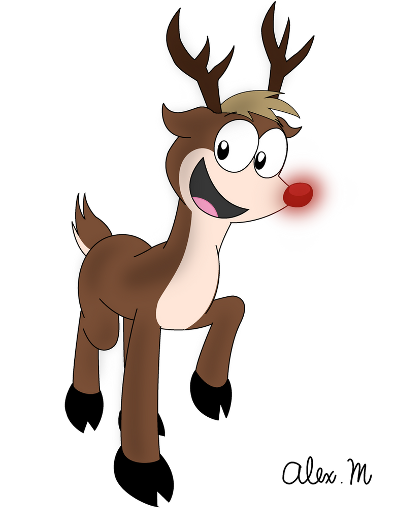 Cartoon Rudolph by comedyestudios on DeviantArt Cartoon Rudolph by comedyestudios on DeviantArt