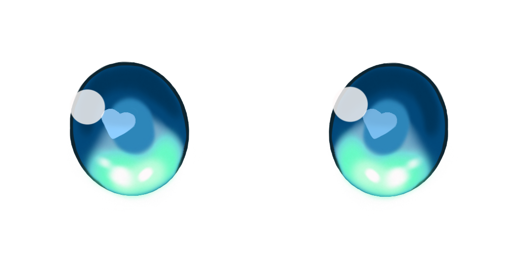 Hearts Teal Eyes for Vroid by Samillie on DeviantArt