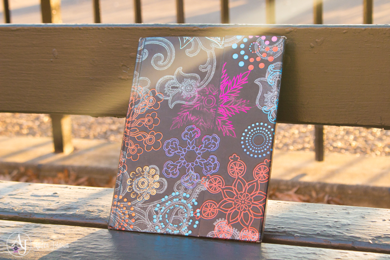 Colorful journal on a Bench