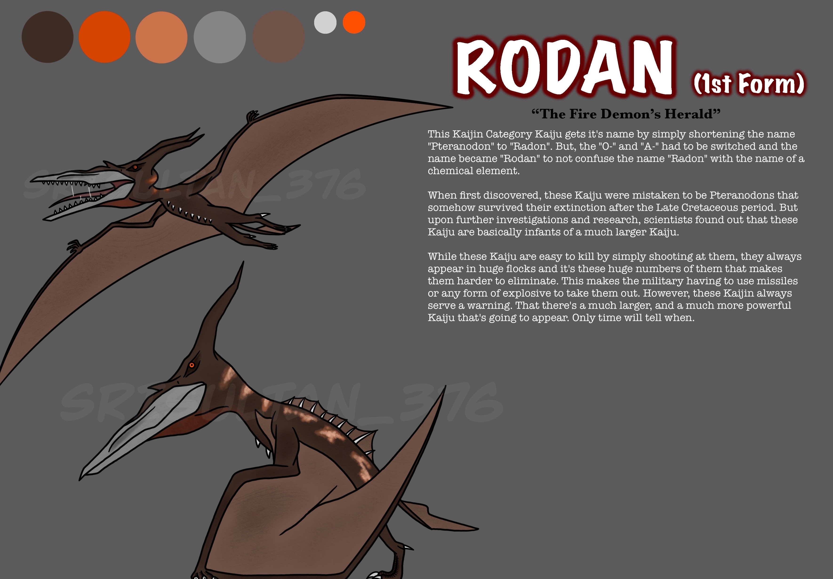 Rodan's first form for my AU by Srisultan on DeviantArt