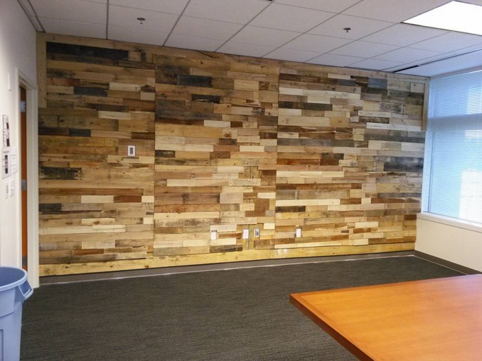 Pallet Wood Powered Accent Wall
