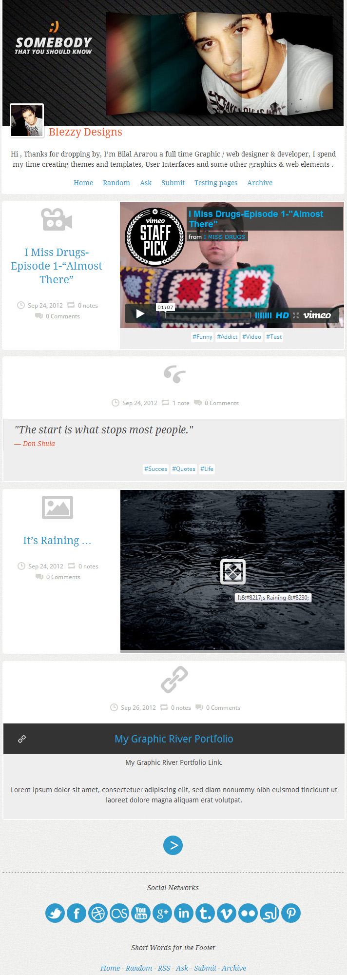 Minimalistico - Tumblr Theme