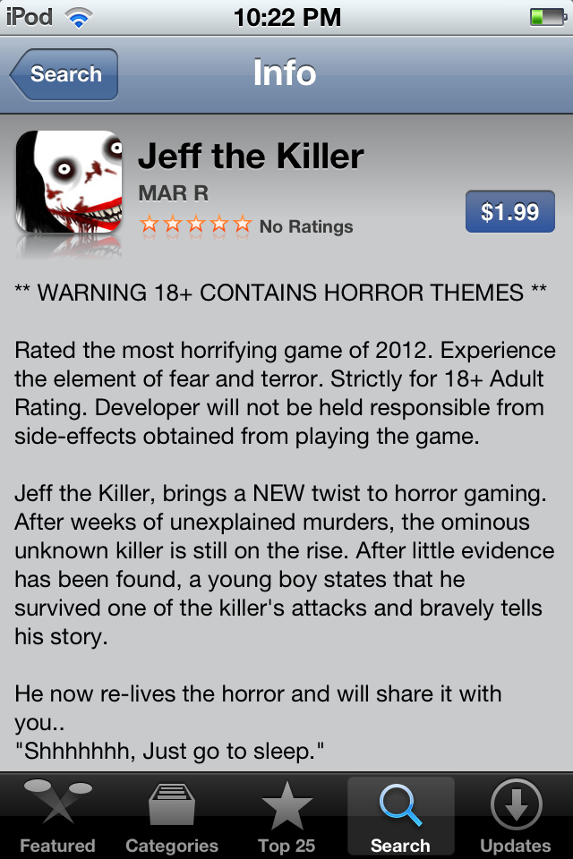 JEFF THE KILLER GAME!! OMG