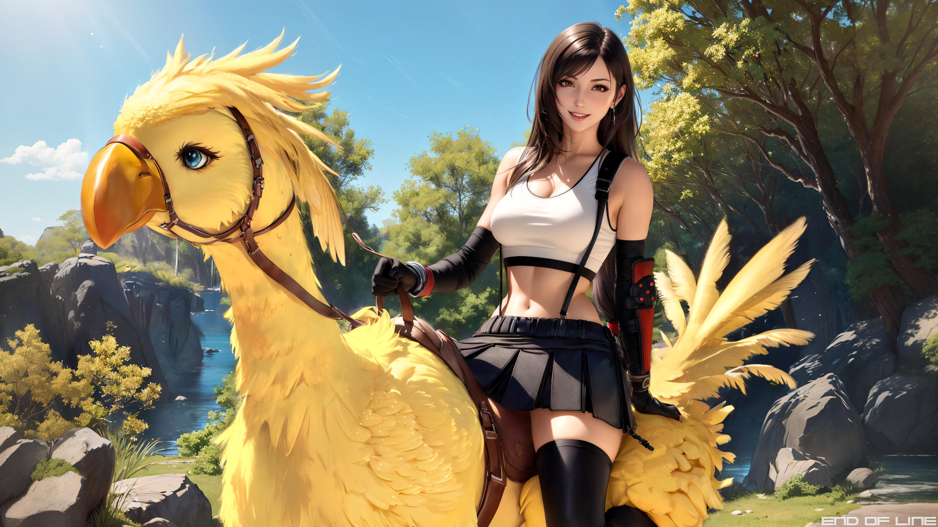 Tifa Lockhart Wallpaper 2: Chocobo Riding
