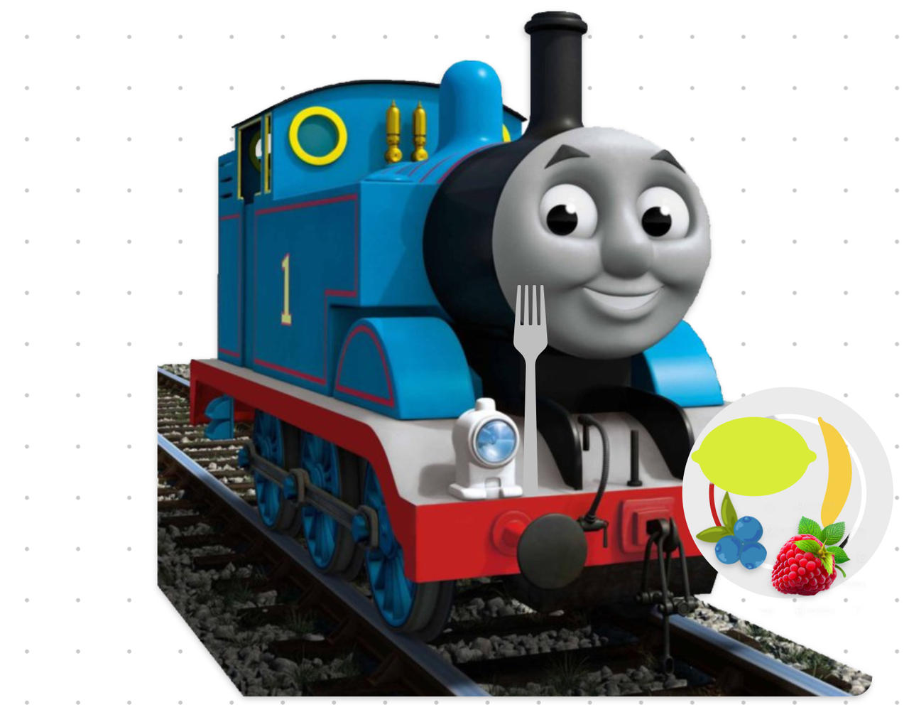 Thomas Rabbit Food Thomas the train eats limebananaraspberryblueberry by Gabodp2810 on ...