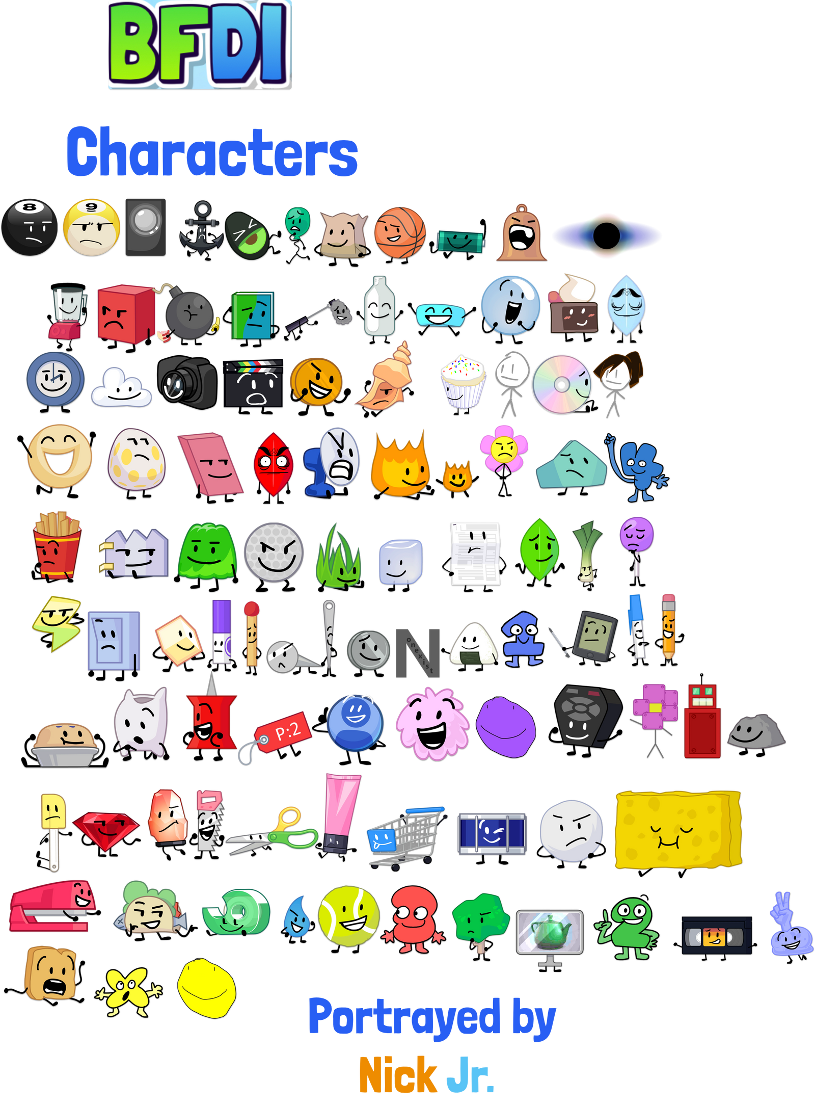Bfdi Running Deviantart BFDI Characters Portrayed by Nick Jr. by Gabodp2810 on DeviantArt