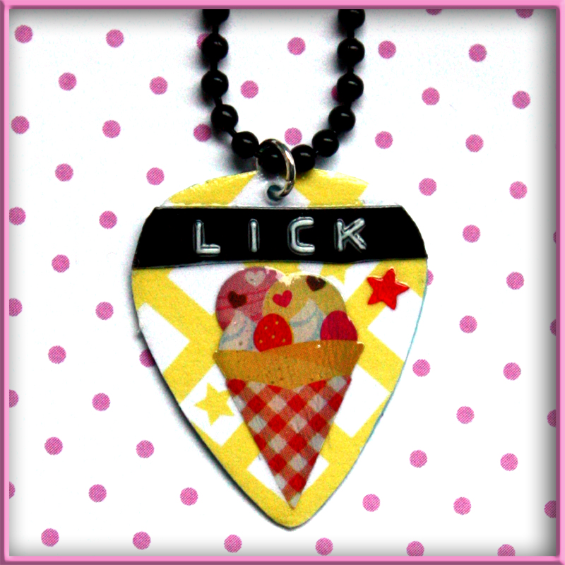 Ice Cream Guitar Pick Necklace