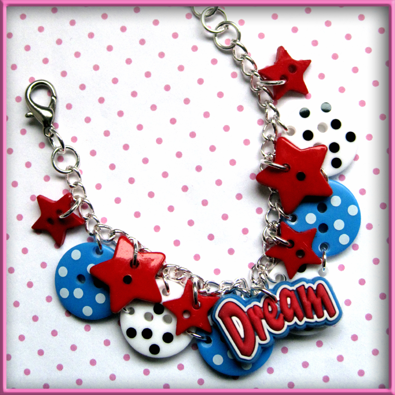 Dream Button Charm Bracelet