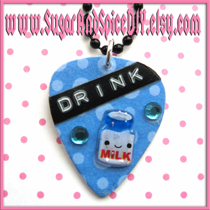 Drink Milk Pick Necklace