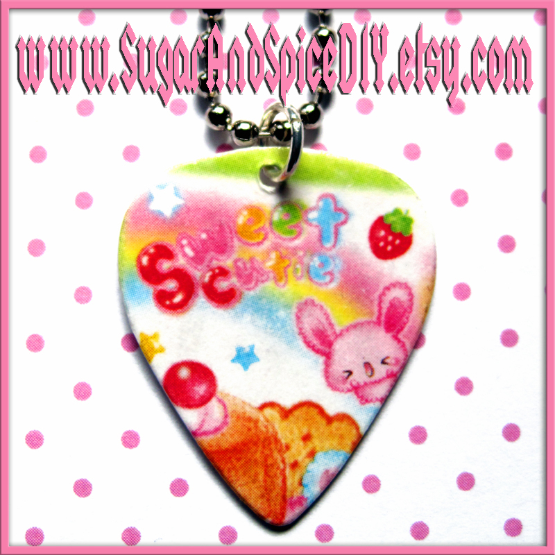 Kawaii Guitar Pick Necklace