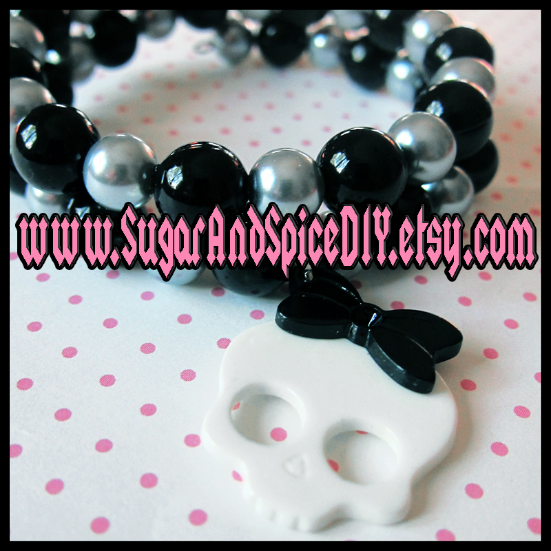 Skull Girl Beaded Bracelet