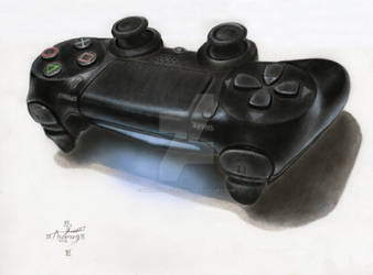 3D PS4 controller drawing