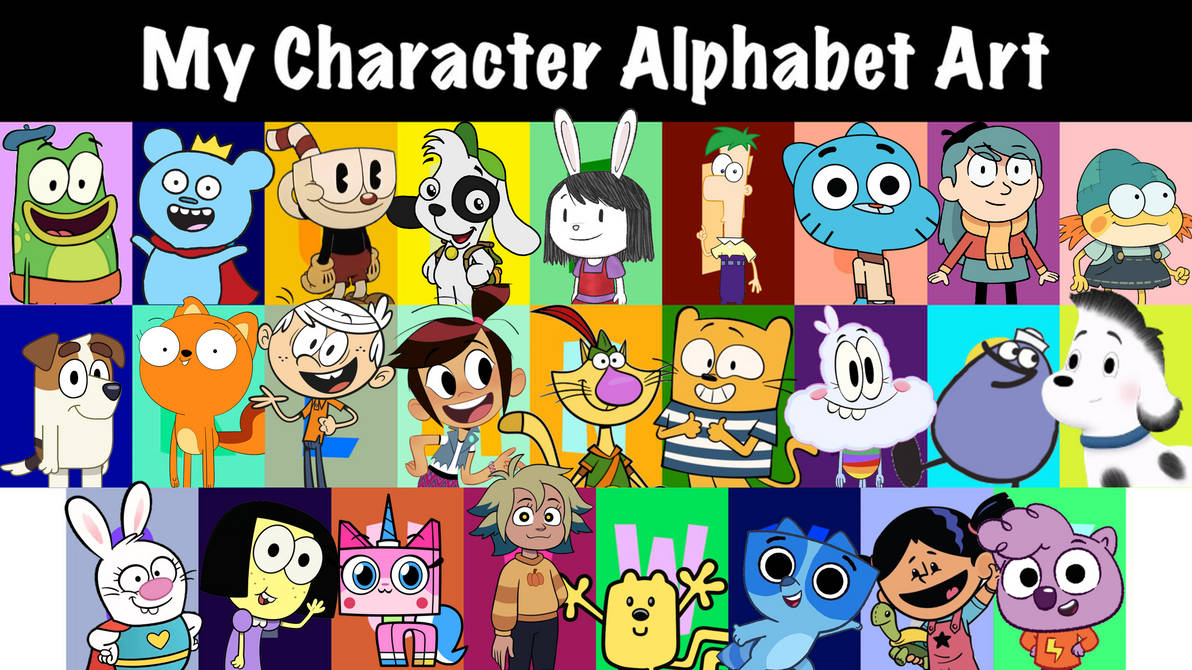 My Favorite Character Alphabet Art (v.2) by Monkey91827364 on DeviantArt
