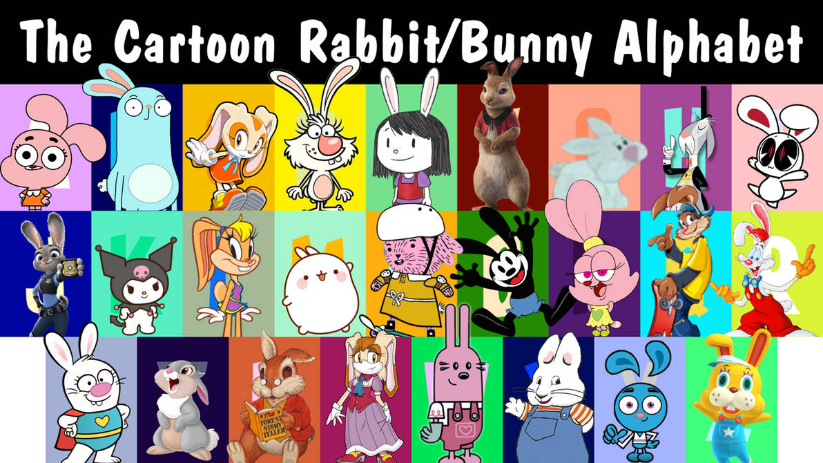 Number 1 Rabbit Cartoons Lettering The Cartoon Rabbit/Bunny Alphabet! by Monkey91827364 on DeviantArt