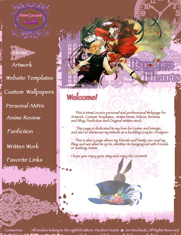 Pandora Hearts Custom Website