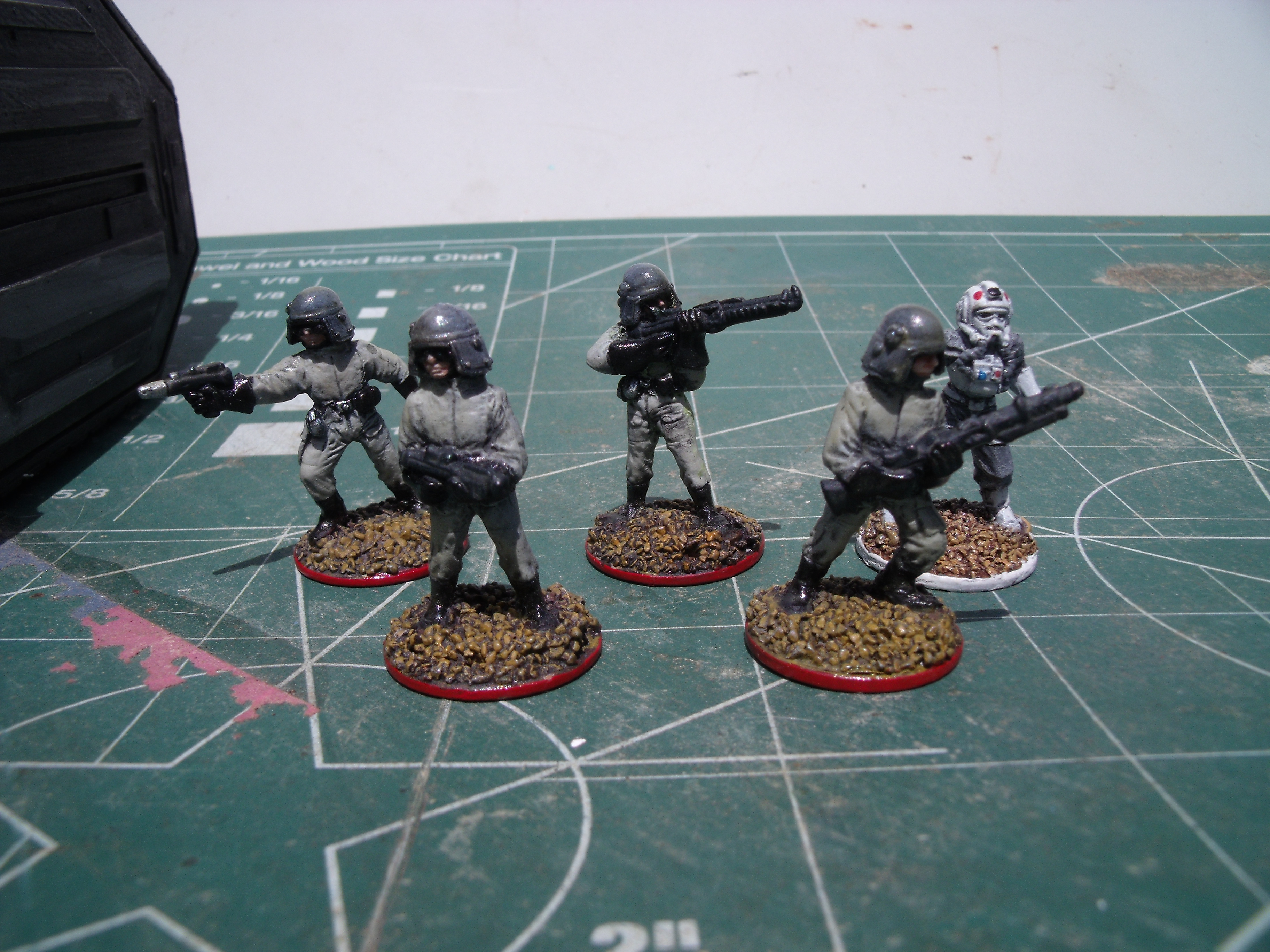 Imperial Army Troopers and TIE Pilot figures from