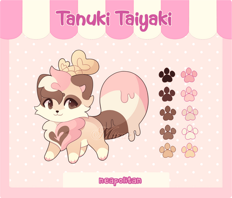 (SOLD!) Neapolitan Ice Cream Raccoon Adopt!