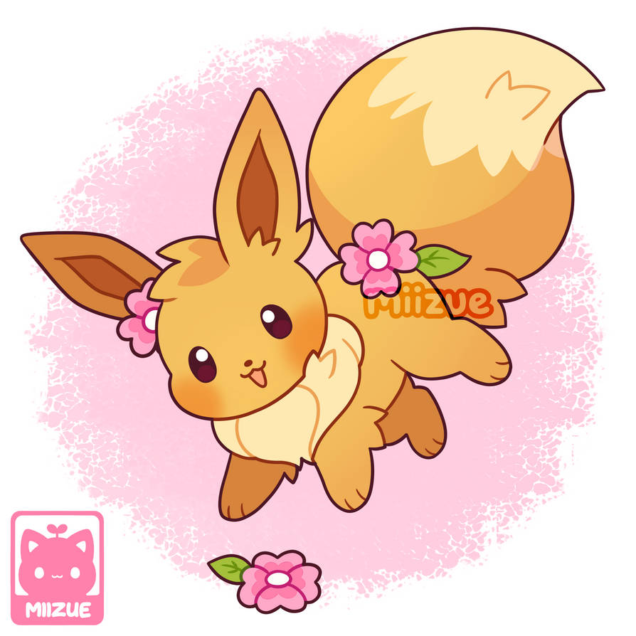 Eevee Flowers by Miizue on DeviantArt