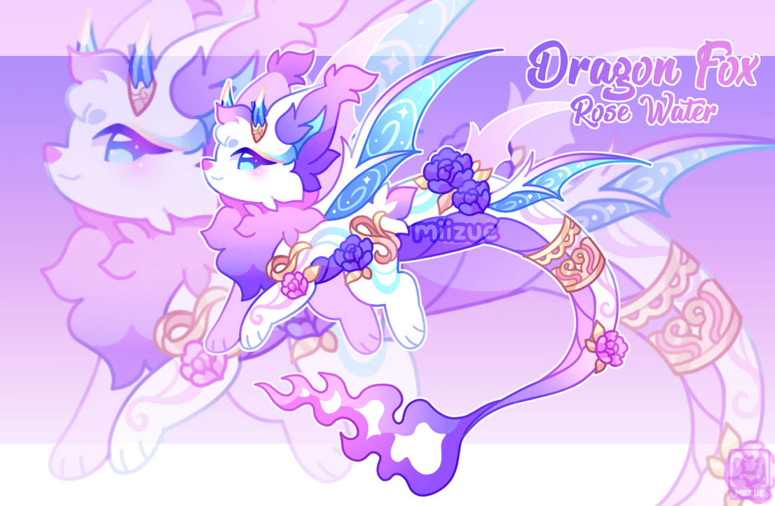 Demon Fox Roses SOLD Dragon Fox Rose Water Adopt Auction! by Miizue on DeviantArt