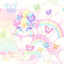 SOLD-Cloudy Rainbow Butterflies Adoptable Auction!
