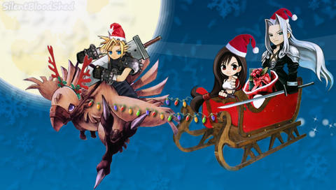 FF7 Xmas PSP Wallpaper