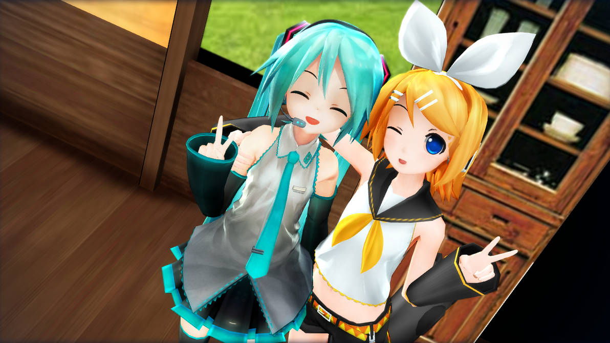 Miku and Rin - Friends:.:.. by Mikailla-Sama on DeviantArt