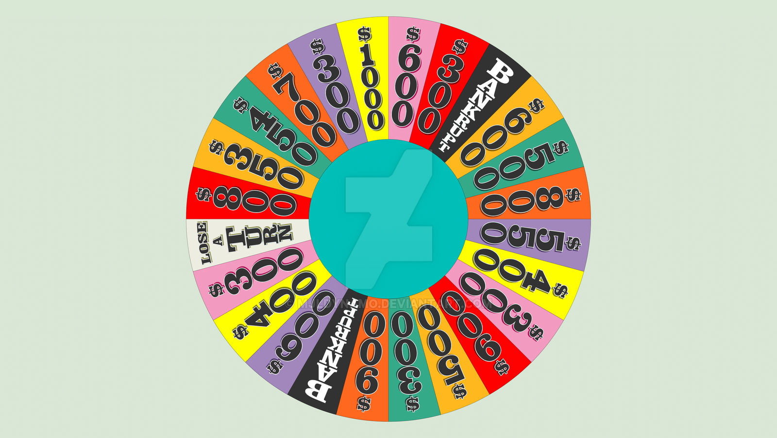 Bonus Wheel Layout Wheel Of Fortune Wheel Layout Wheel Of Discovery PowerPoint Template
