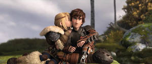 astrid and hiccup kiss 2