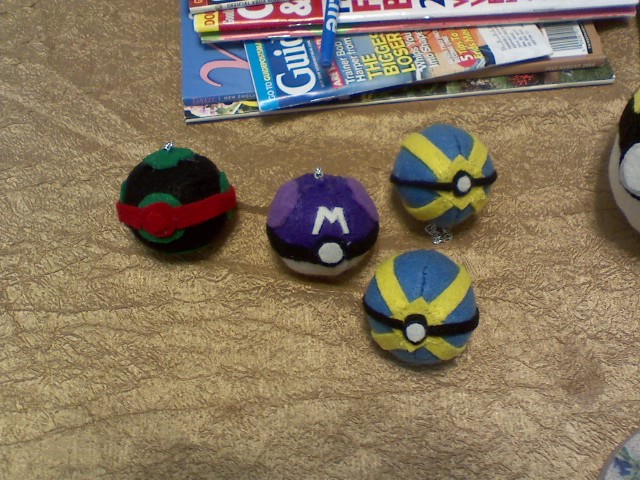 Mini Pokeball Plush keychains