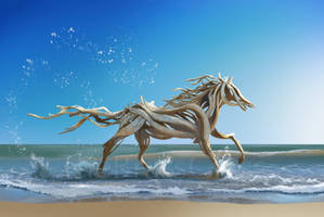 Driftwood horse