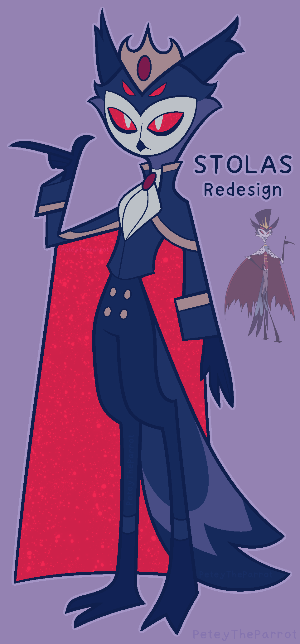 Stolas redesign by PeteyTheParrot on DeviantArt