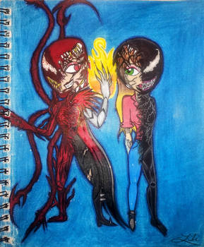 Lily Styles and Scarlet  Snow w/ Venom and Carnage