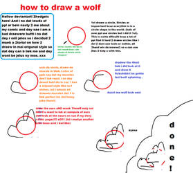 how 2 draew a wolf