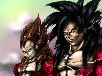 Super Saiyan 4 Goku and Vegeta