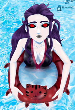 When you are goth but you like to swim XD