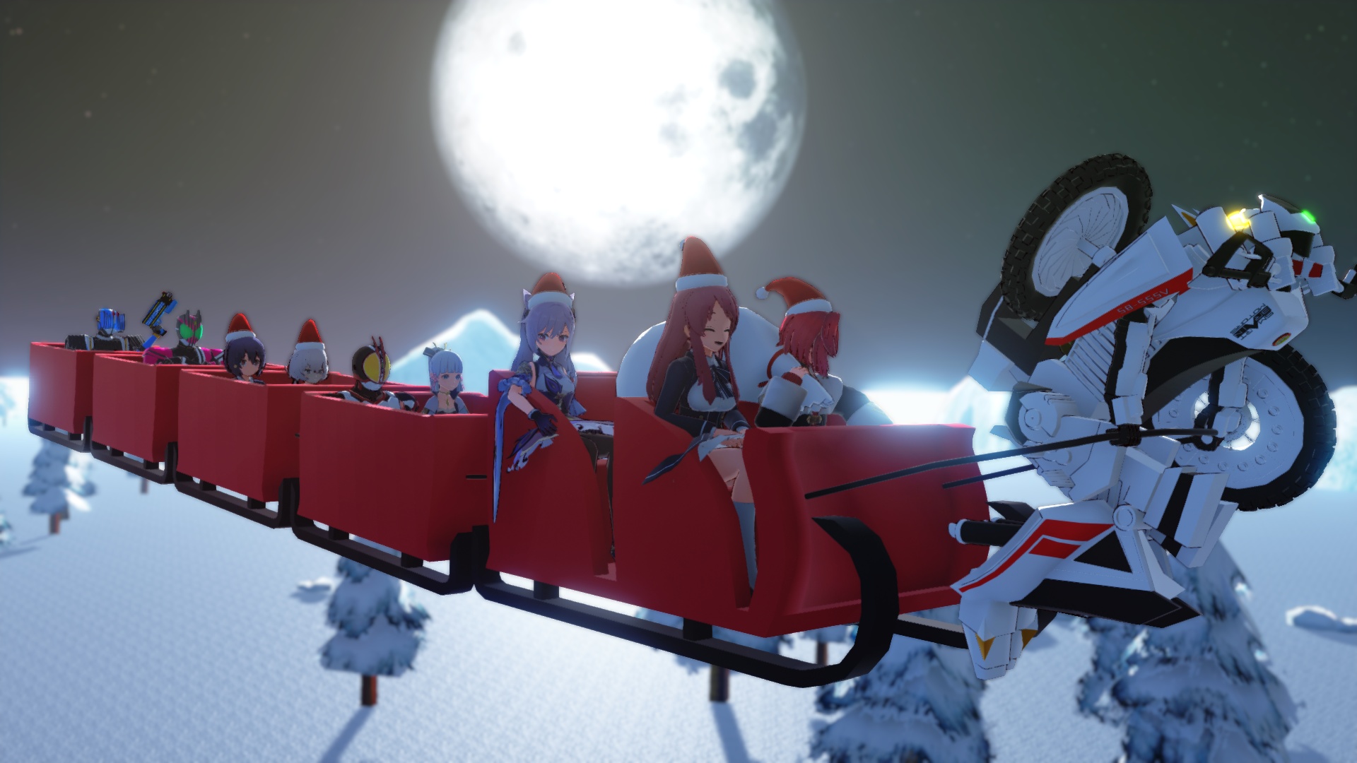 MMD Riding A Santa's Sled by Mist-To-Zero on DeviantArt