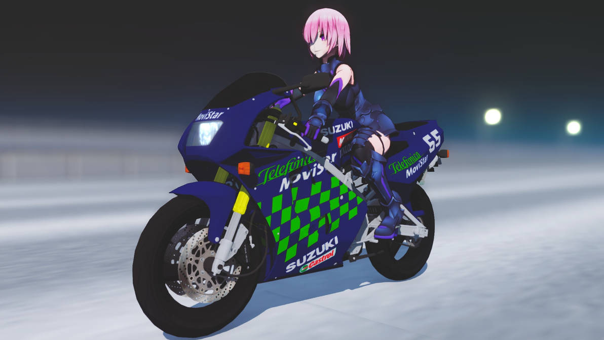 MMD Mashu Riding Motorcycle (Telefonica Movistar) by Mist-To-Zero on ...