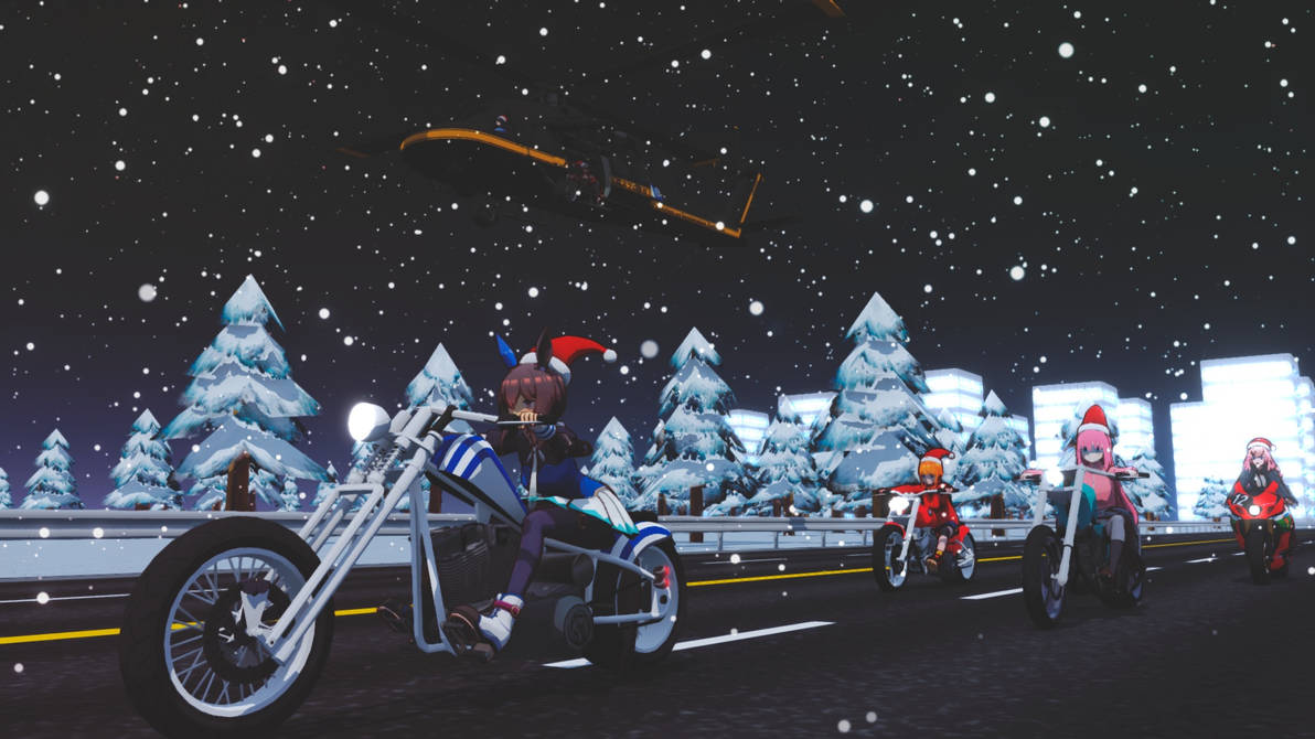 Mmd Motorcycle Riding MMD Christmas Biker Trip by Mist-To-Zero on DeviantArt