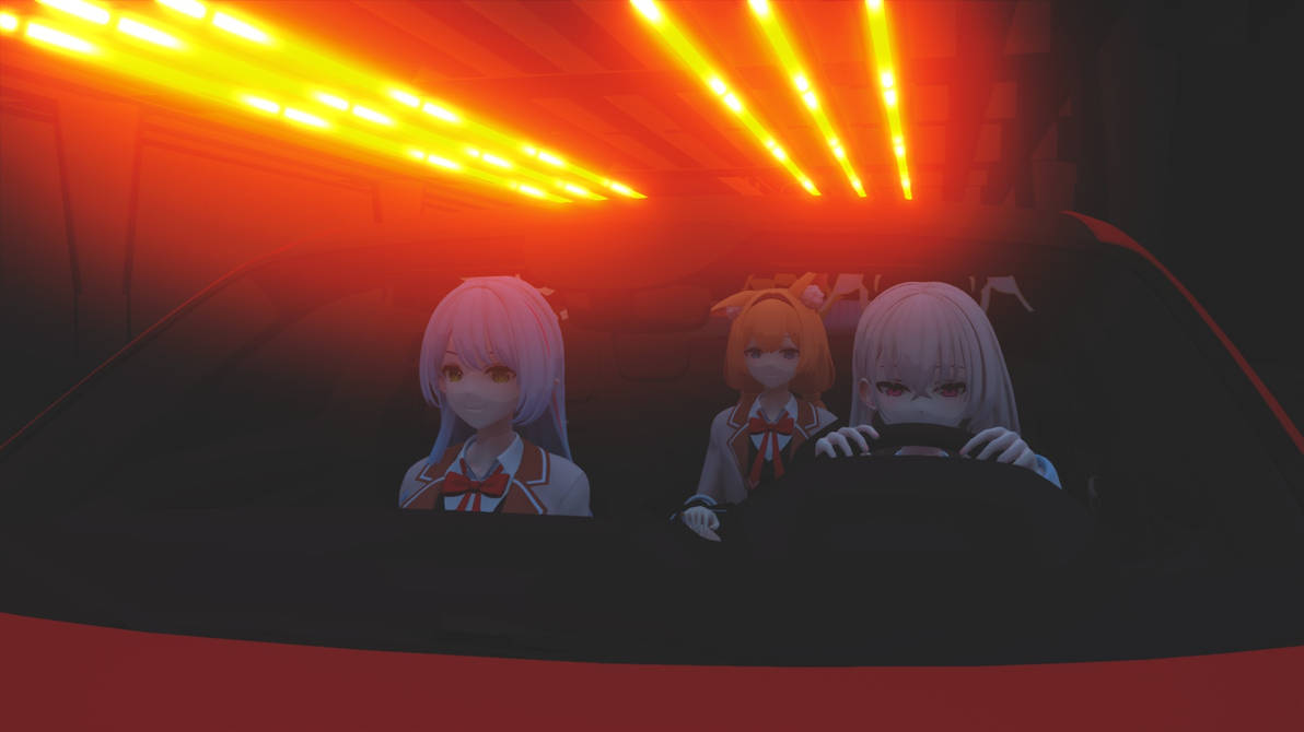MMD Team Idol Blue Archive Ride Car by Mist-To-Zero on DeviantArt