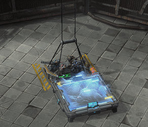 Game scene sewer secret base lift