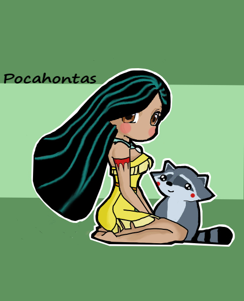 pocahontas chibi and meeko