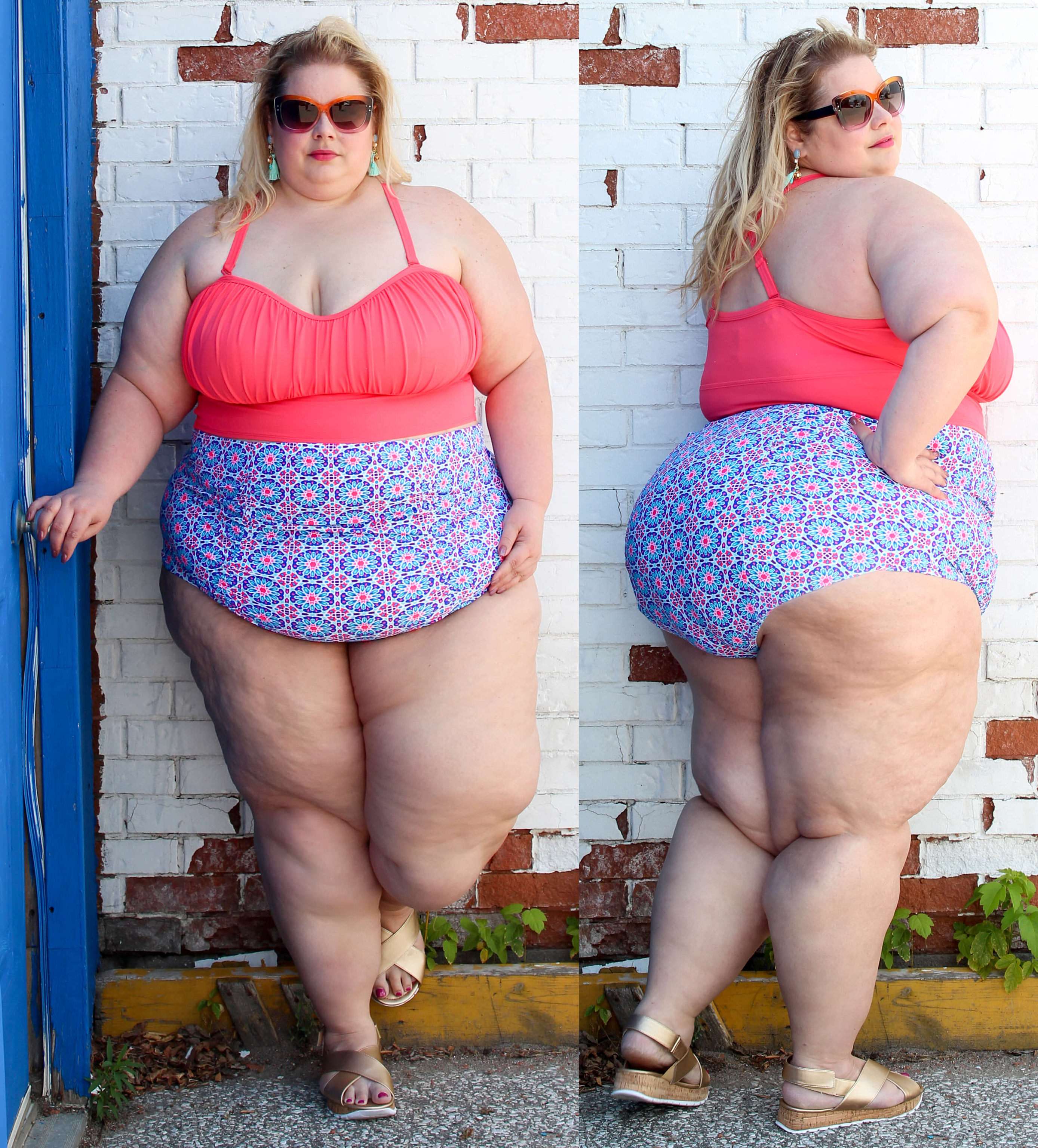 Heavy woman in bikini