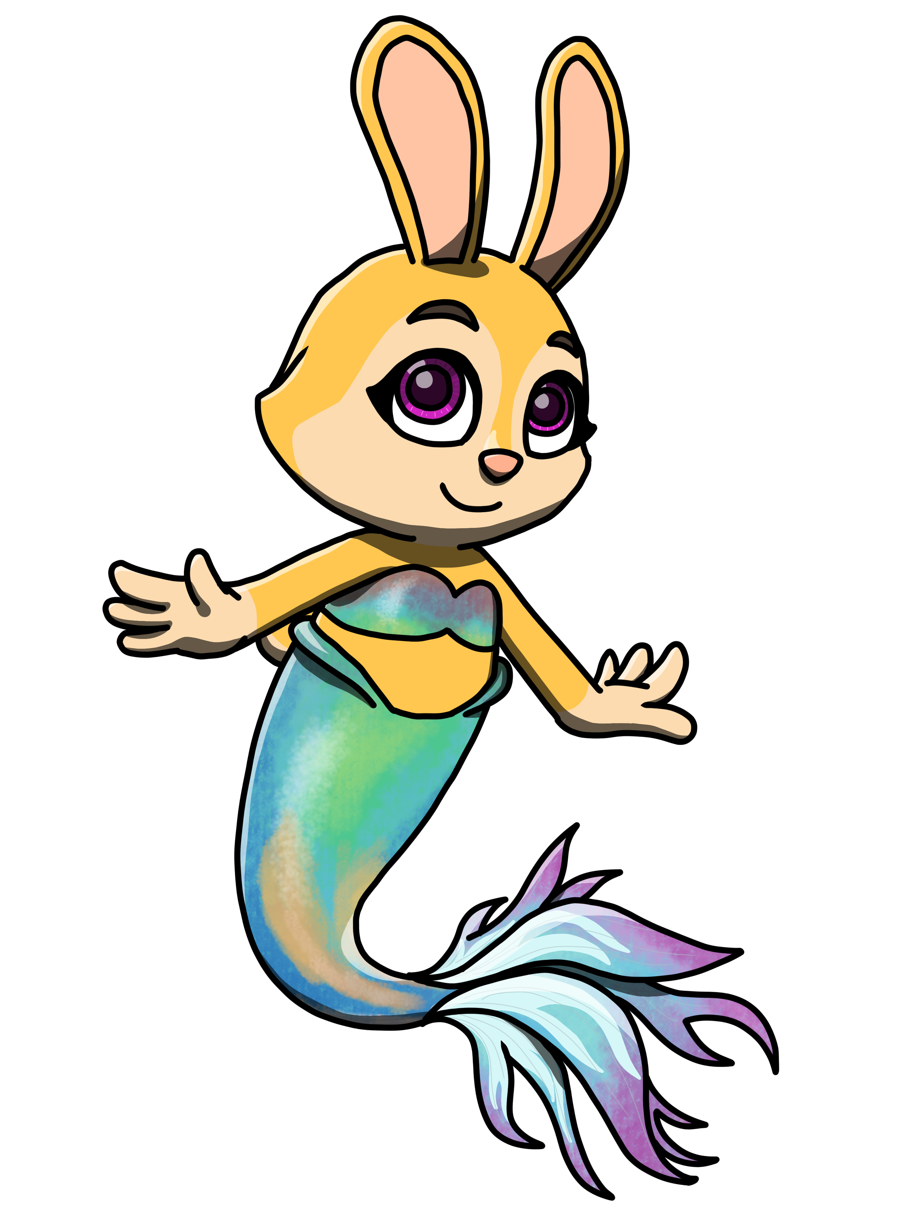 Little Mer Rabbit The Little Mer-bunny by OopsyBearOS on DeviantArt