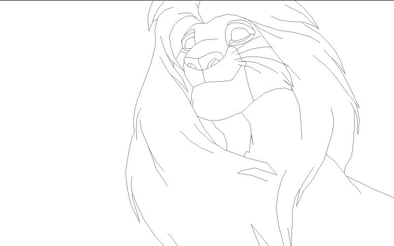 Simba Line lineart simba adulto by amandacavalcante on DeviantArt