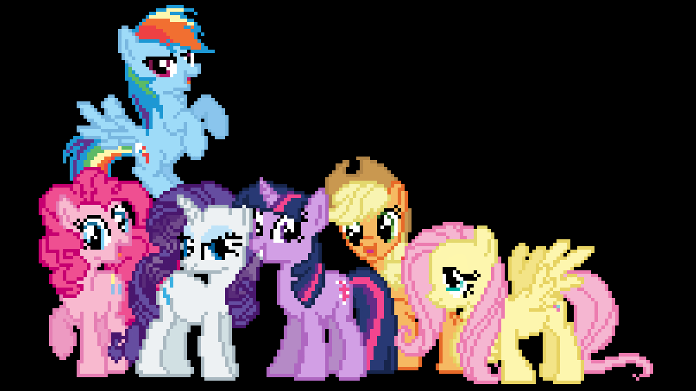 The Mane Six in Pixelization!