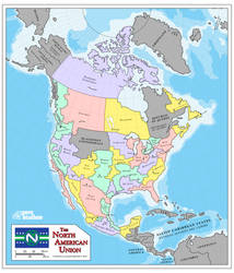 North American Union Map - 2042