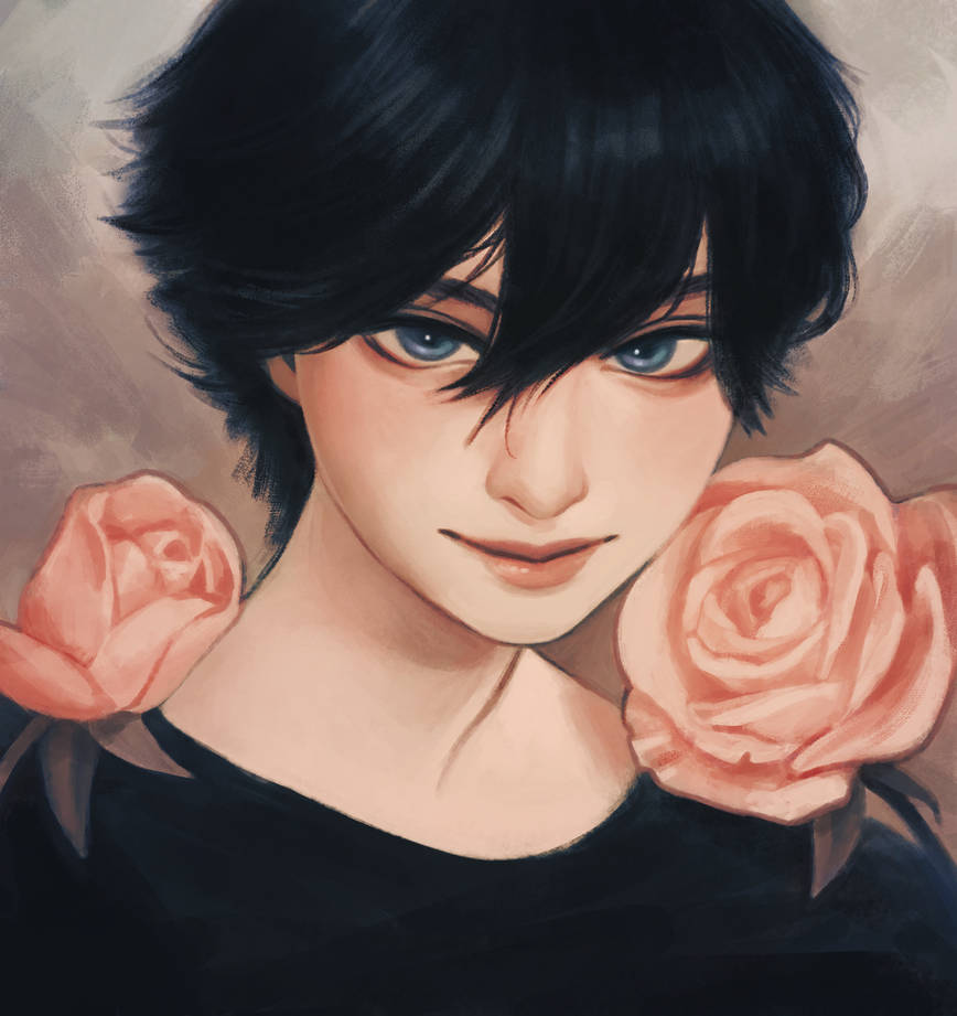 Them Boy Roses Boy with roses by Blaye-Art on DeviantArt